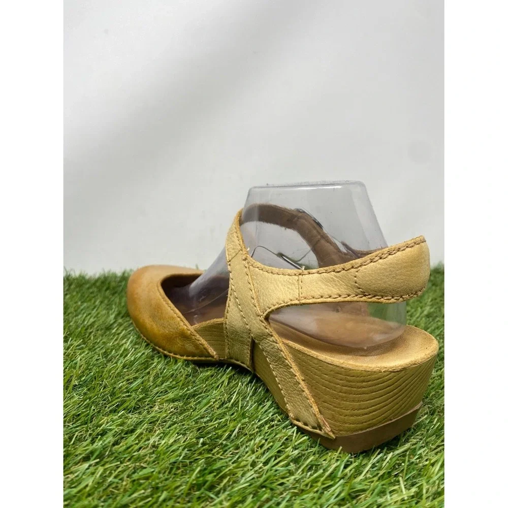 Dansko Sandals Tiffani Womens Casual Tan Milled Burnished Leather EU 41 SIZE 10